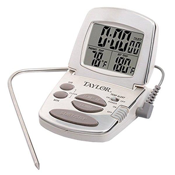 Taylor Precision Products Digital Cooking Thermometer with Probe and Timer