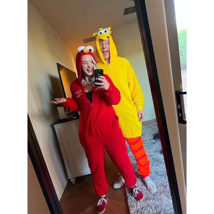 In our most natural form just before a Halloween party! (hehe) One of our favorite things about our relationship is our ability to be our weird, silly selves with one another. :)
