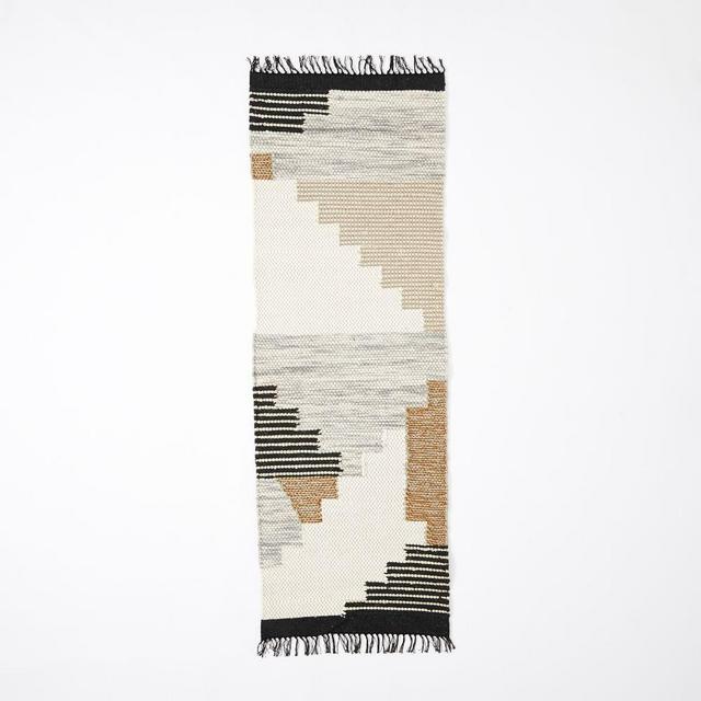 Colca Wool Rug, Flax, 2.5'x7'
