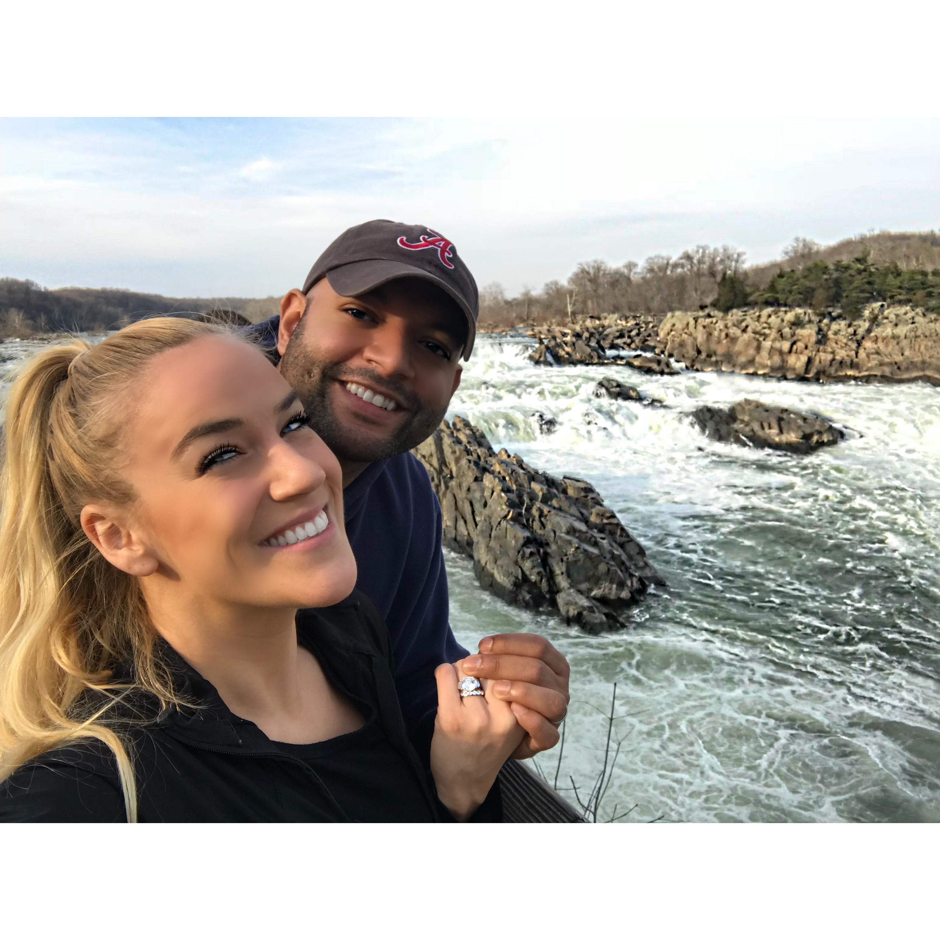 This was shortly after we got married!! We went hiking at Great Falls in Virginia and saw these beautiful waterfalls and rapids!