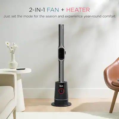 Shark - TurboBlade Cool + Heat - Ultra-customizable bladeless tower fan & heater, pivots, twists, oscillates up to 180° - Charcoal