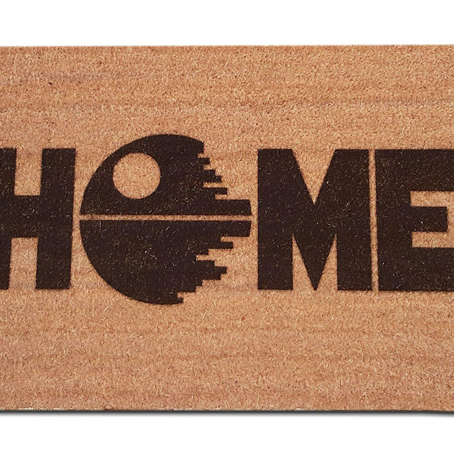 Star Wars Death Star Home Laser Engraved Coir Fiber Doormat 30” x 18”