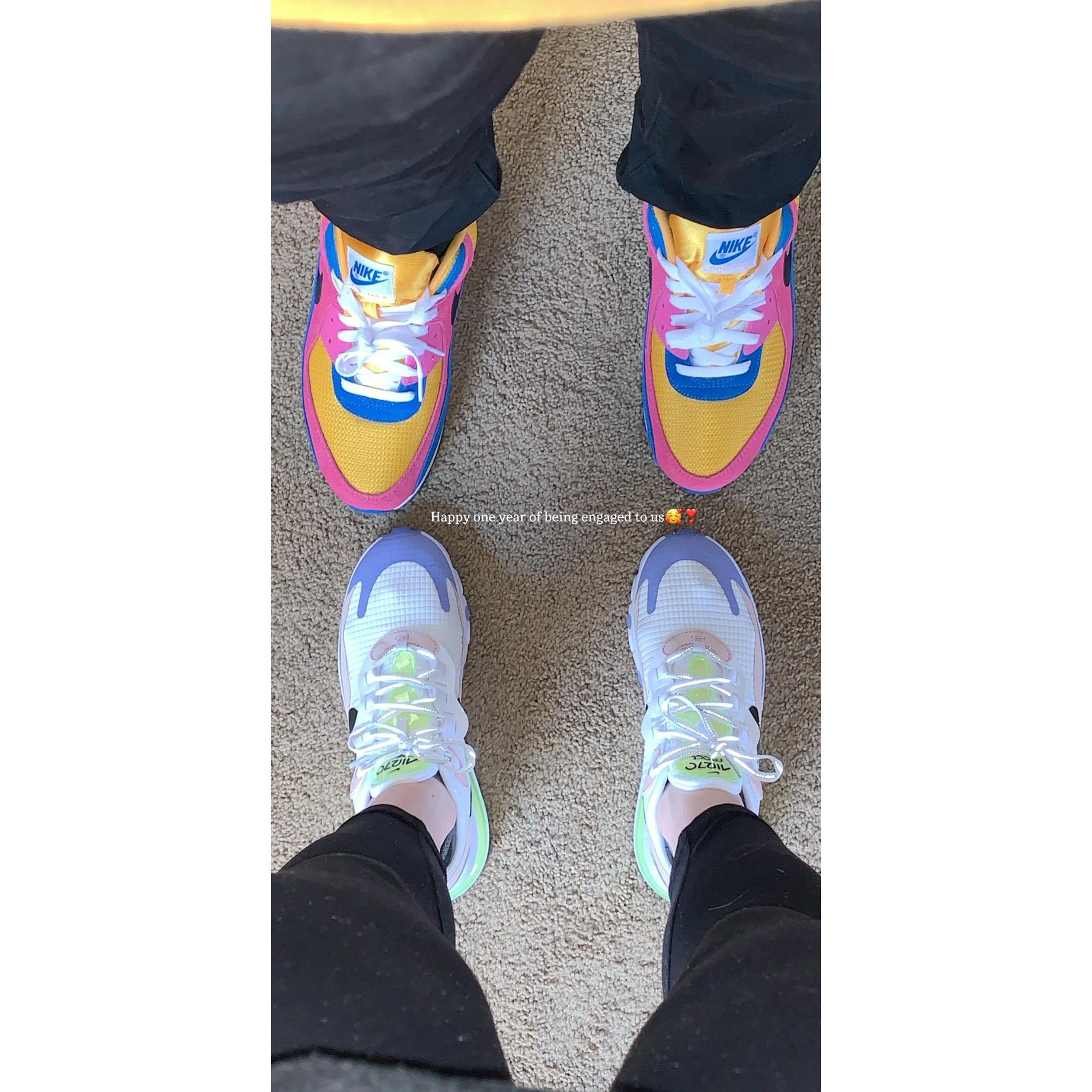 We celebrated our one year anniversary of being engaged with nothing else than some cool new kicks!!