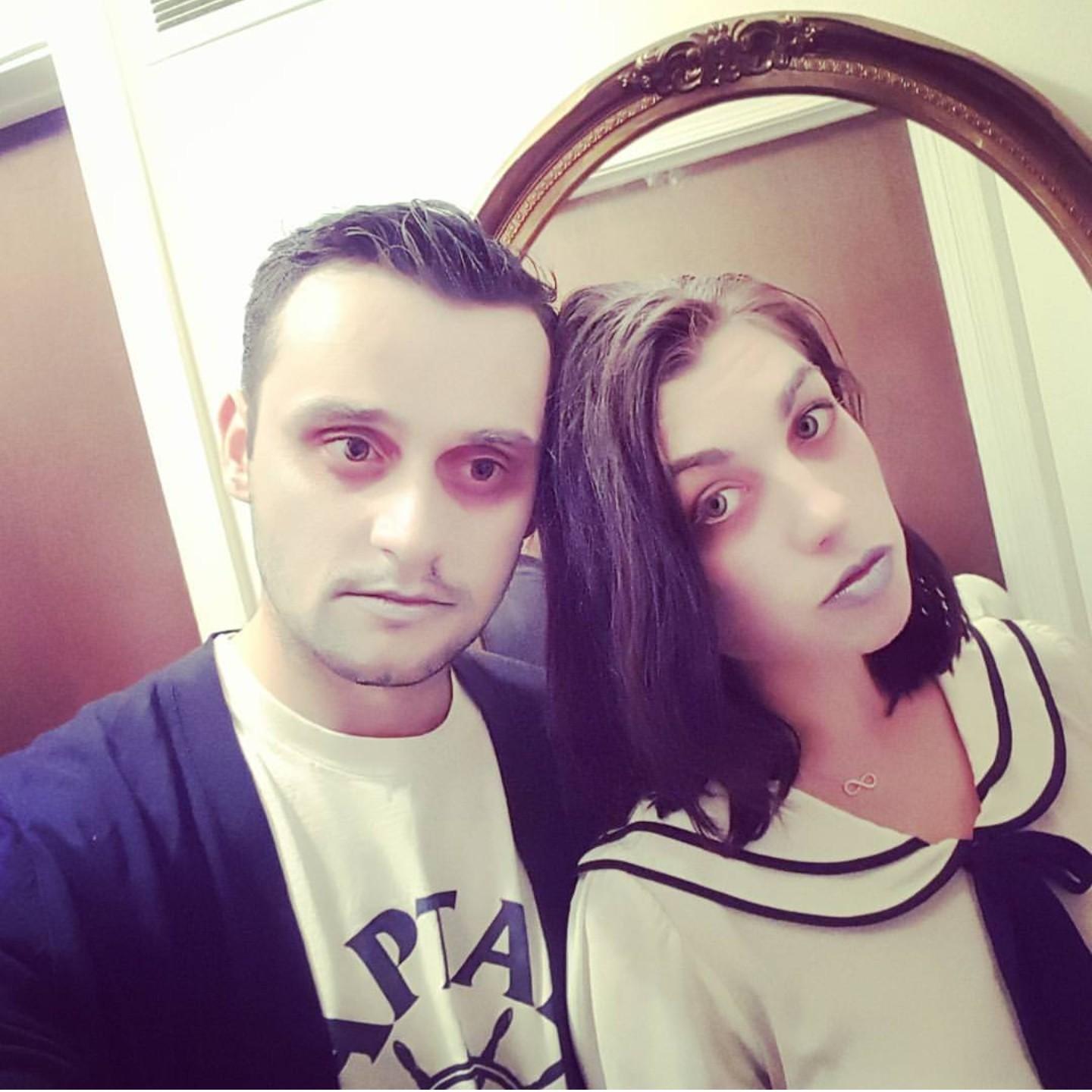 Chris and I This is past Halloween "lost at sea"