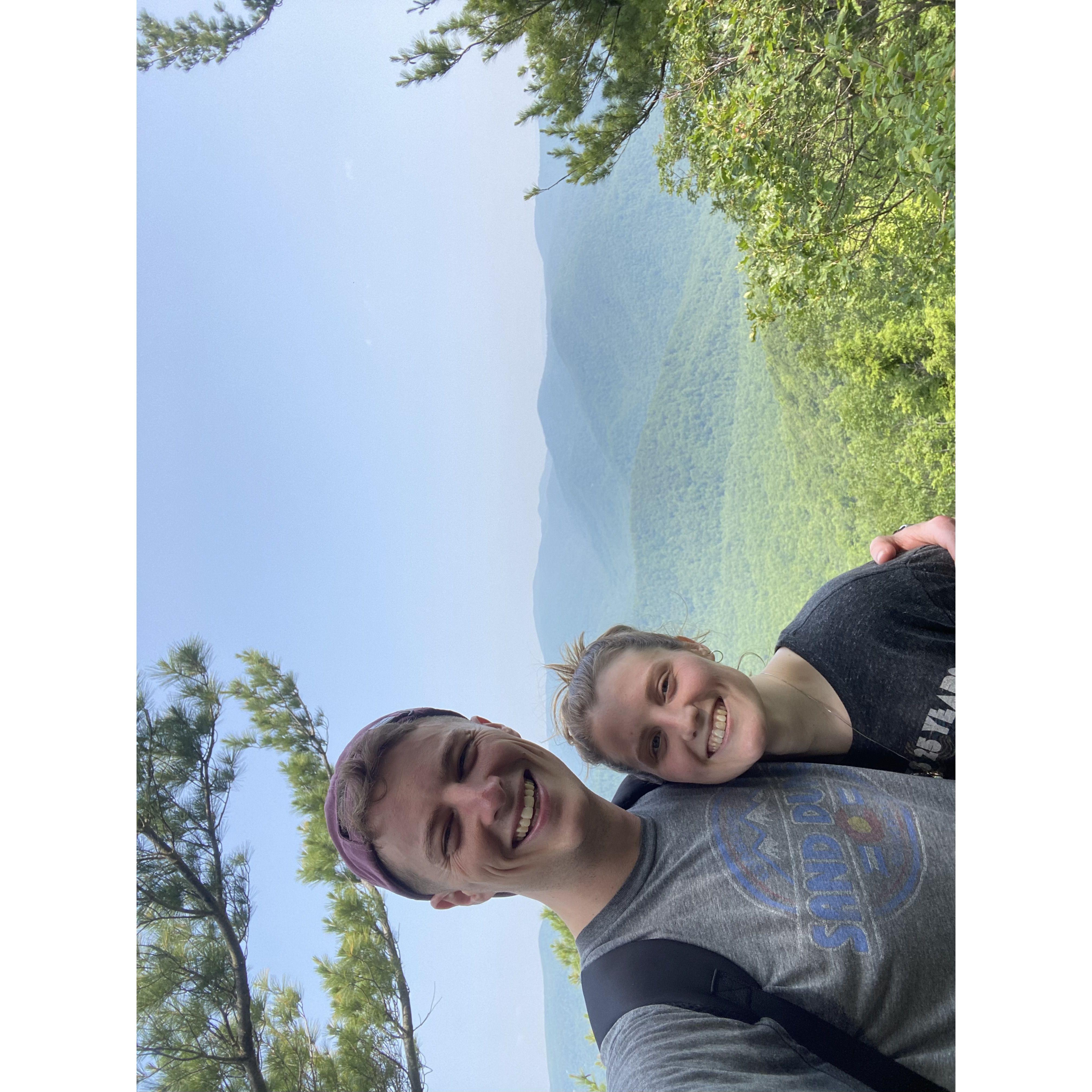 We hiked the Old Rag trail at Shenandoah National Park :) Smiling through the pain of 4 miles uphill