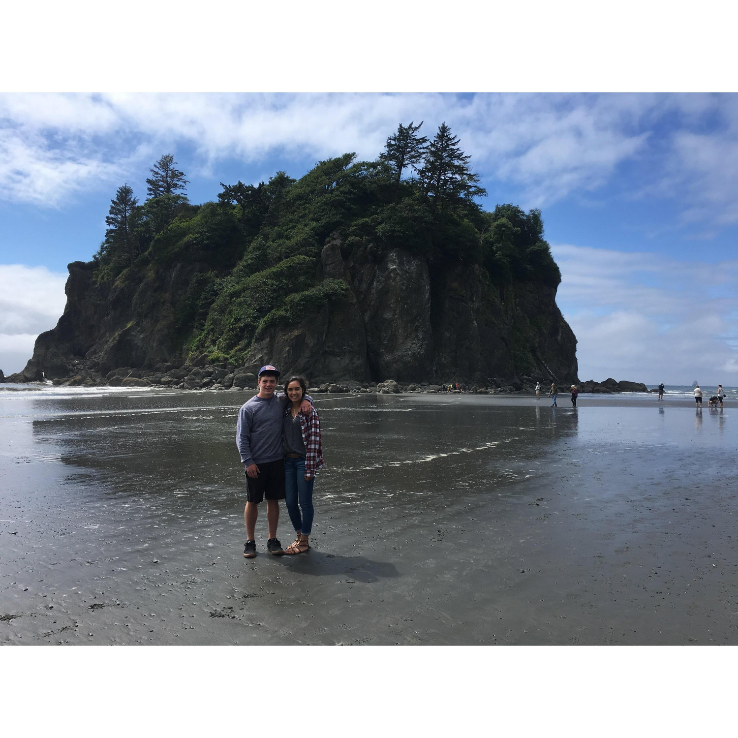 Celebrating our 7 month anniversary at Ruby Beach, July 2016