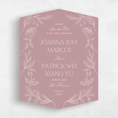Pink Diamond Wedding Save the Date - Gaspard Portrait