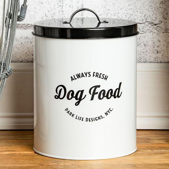 Dog Food Tin, White - 140oz