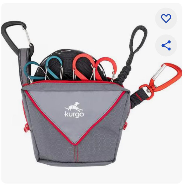 Kurgo Ridgeline Camping Dog Tie Out Zipline, Grey