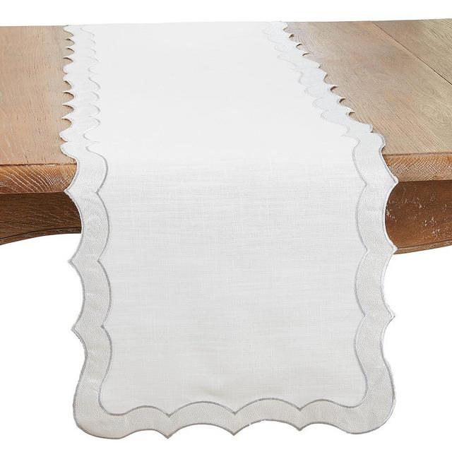 Elegant Scallop Edge Table Runner