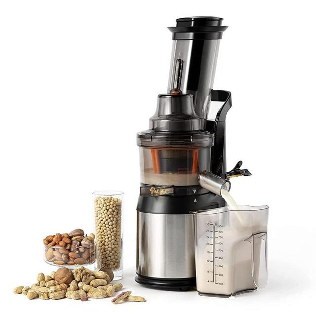 Ventray Cold Press Juicer Machine, Electric Slow Masticating Juice Extractor Maker for Citrus Orange Fruit Vegetable with Quiet Motor & Large Feed Chute, Vertical Compact Design and Easy Clean - 408