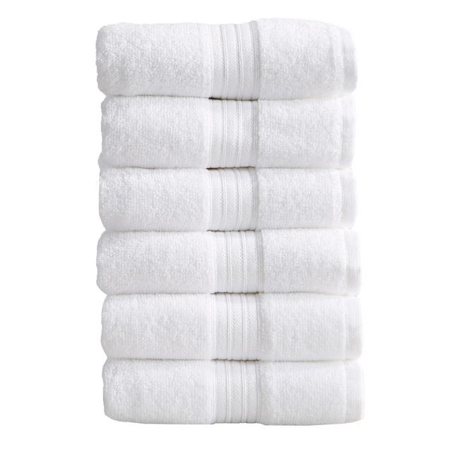 100% Cotton Solid Color Quick Dry Bath Towel Set , White) - Great Bay Home