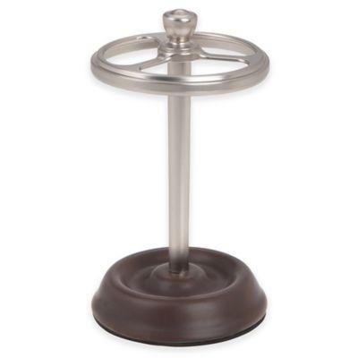 InterDesign® York Toothbrush Holder in Brown/Brushed Nickel