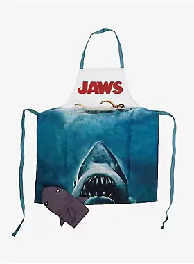 Jaws Apron & Oven Mitt Set