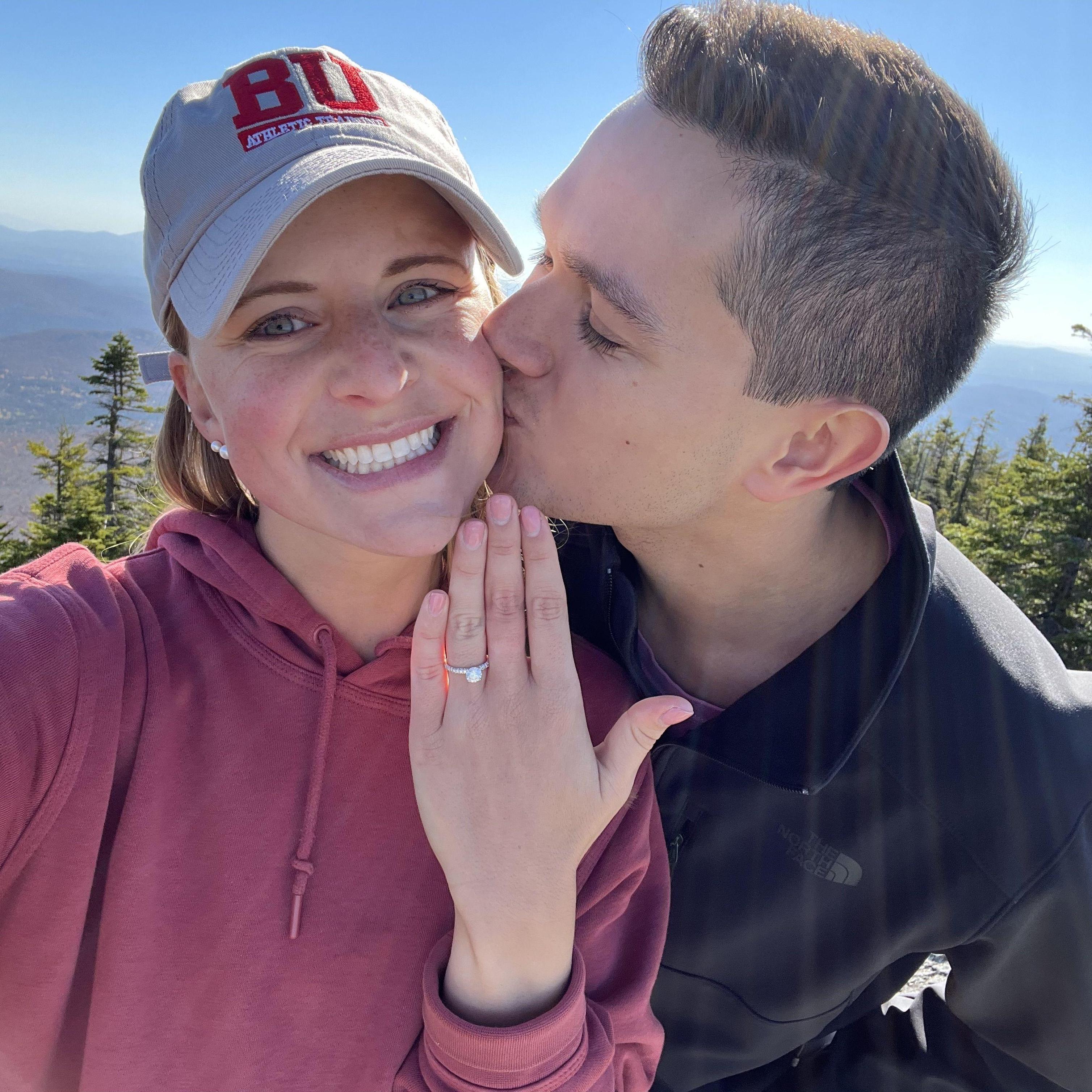 James proposed on 10/22/22 on top of Mount Hunger in Vermont.