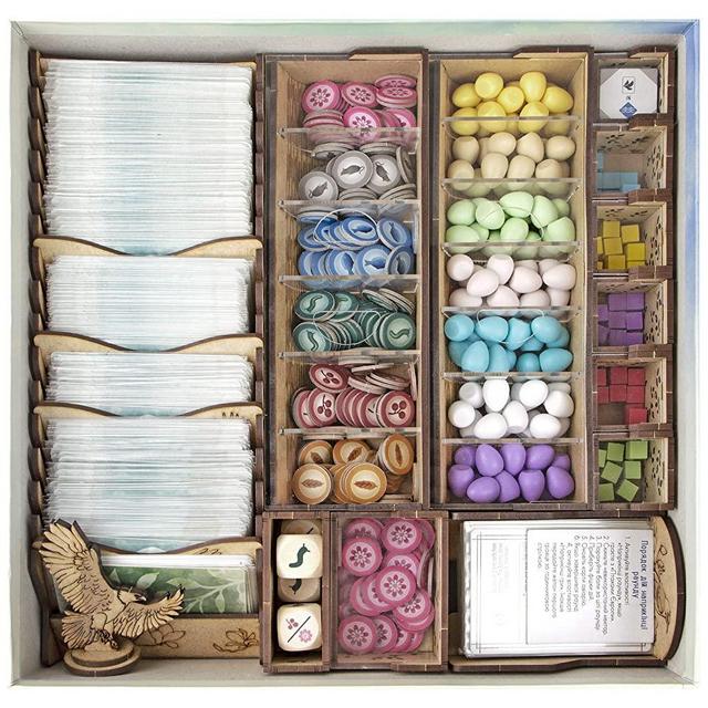 TowerRex Storage Organizer for Wingspan Oceania and European Expansions Token Box Card Insert