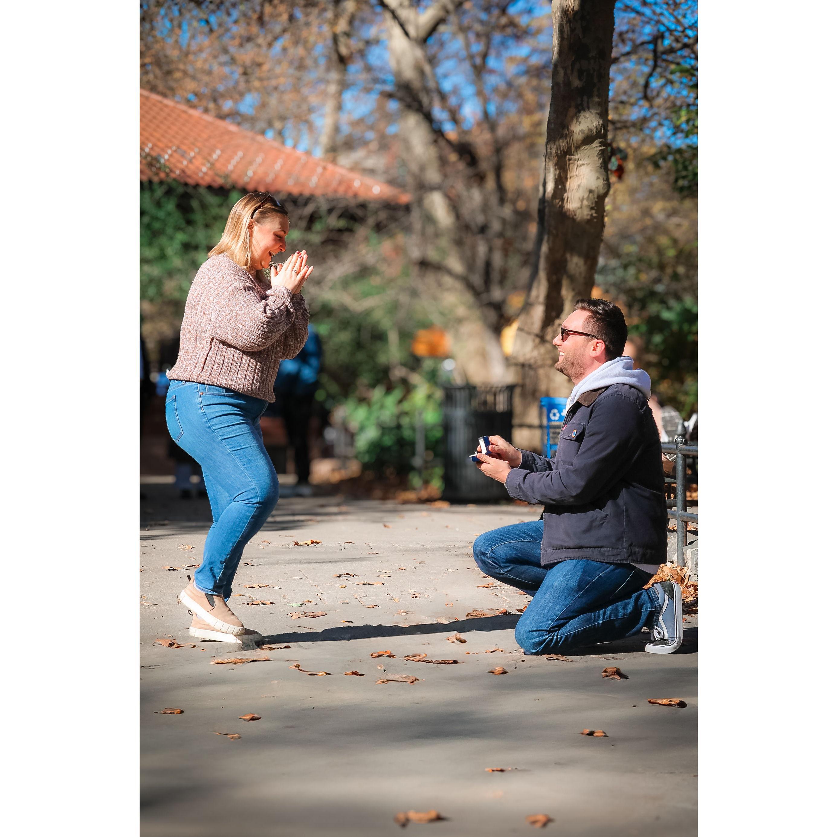 The moment I said "Yes!"