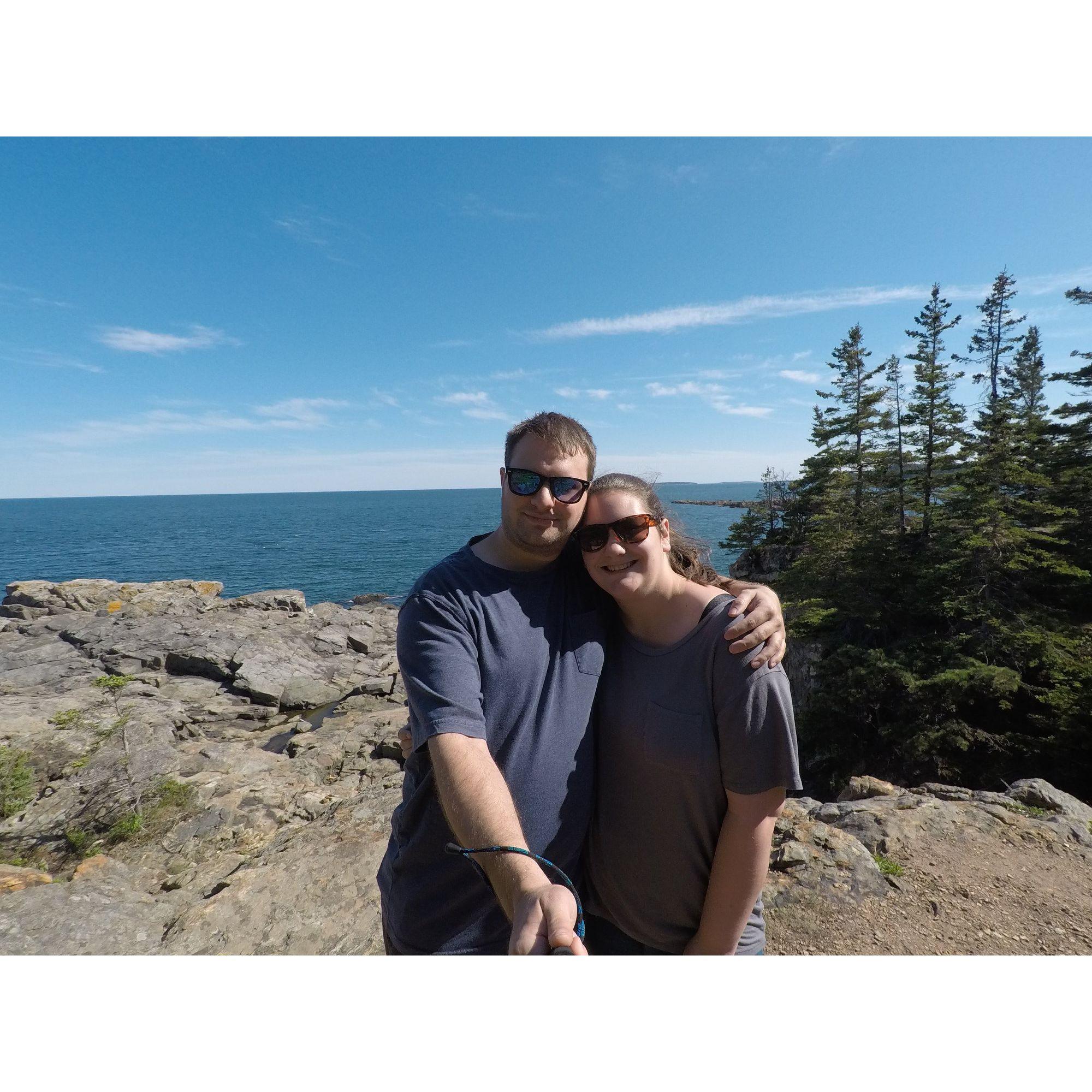 Right after we got engaged on "great head trail" Acadia National Park