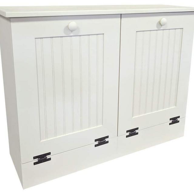 Dual Tilt Out Trash Bin (Solid- Cottage White)