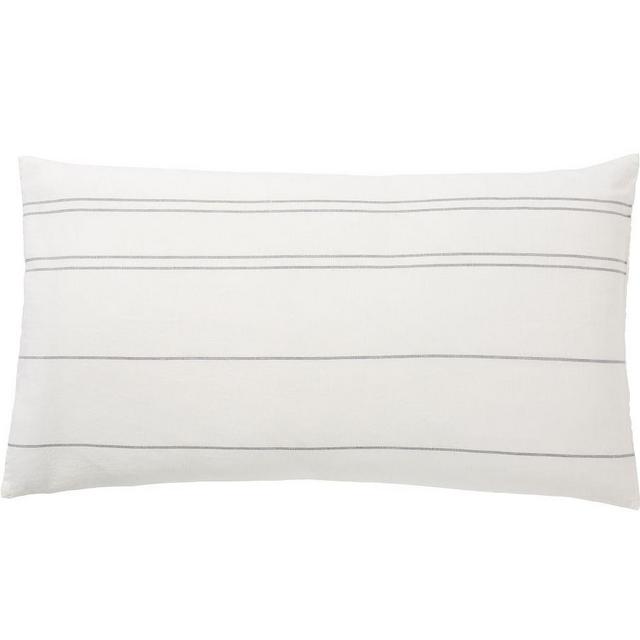 Serene Stripe Hemp Cotton Bend Sham, King, Undyed Natural/Misty Grey