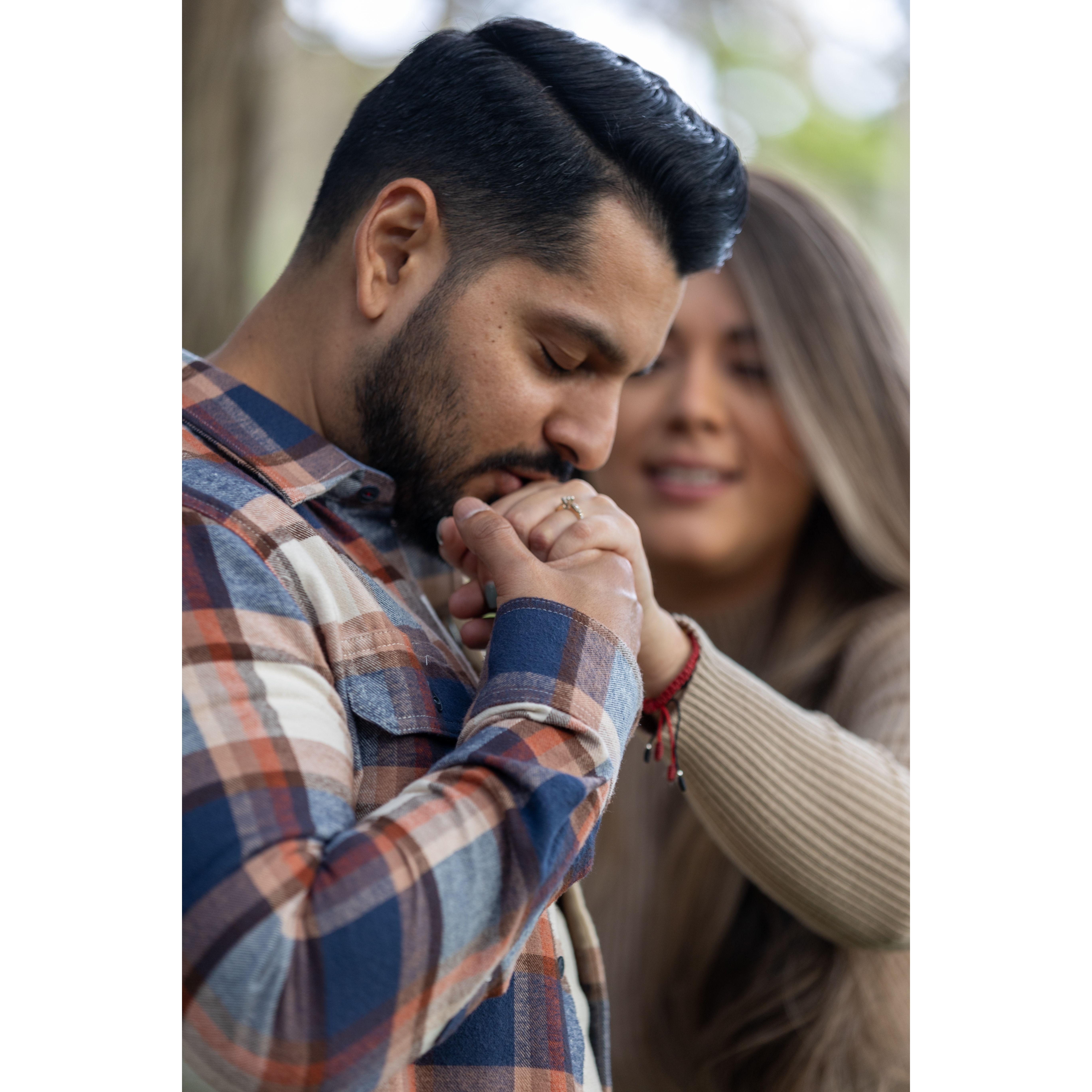 A symbol of forever, sealed with a kiss. 💍💖 #EngagementBliss #LoveInFocus