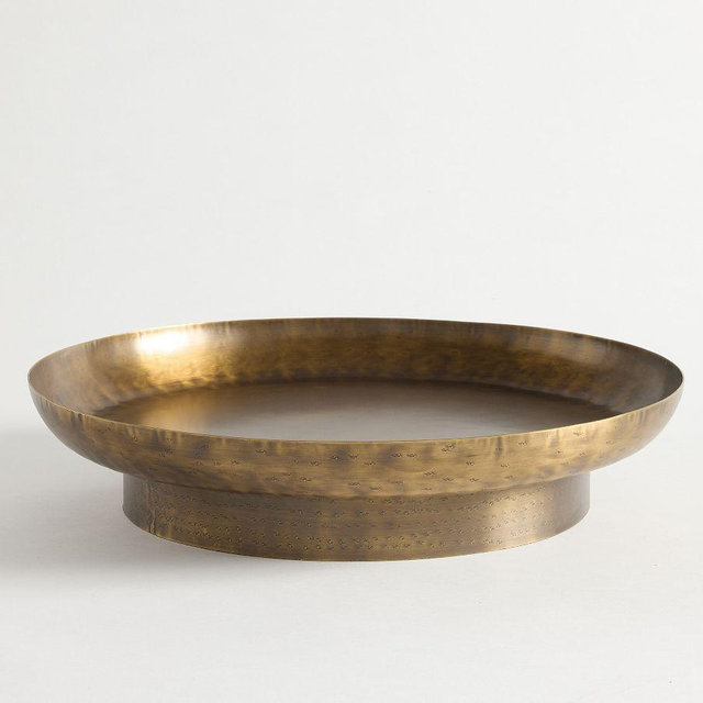 Antique Brass Pedestal Bowl