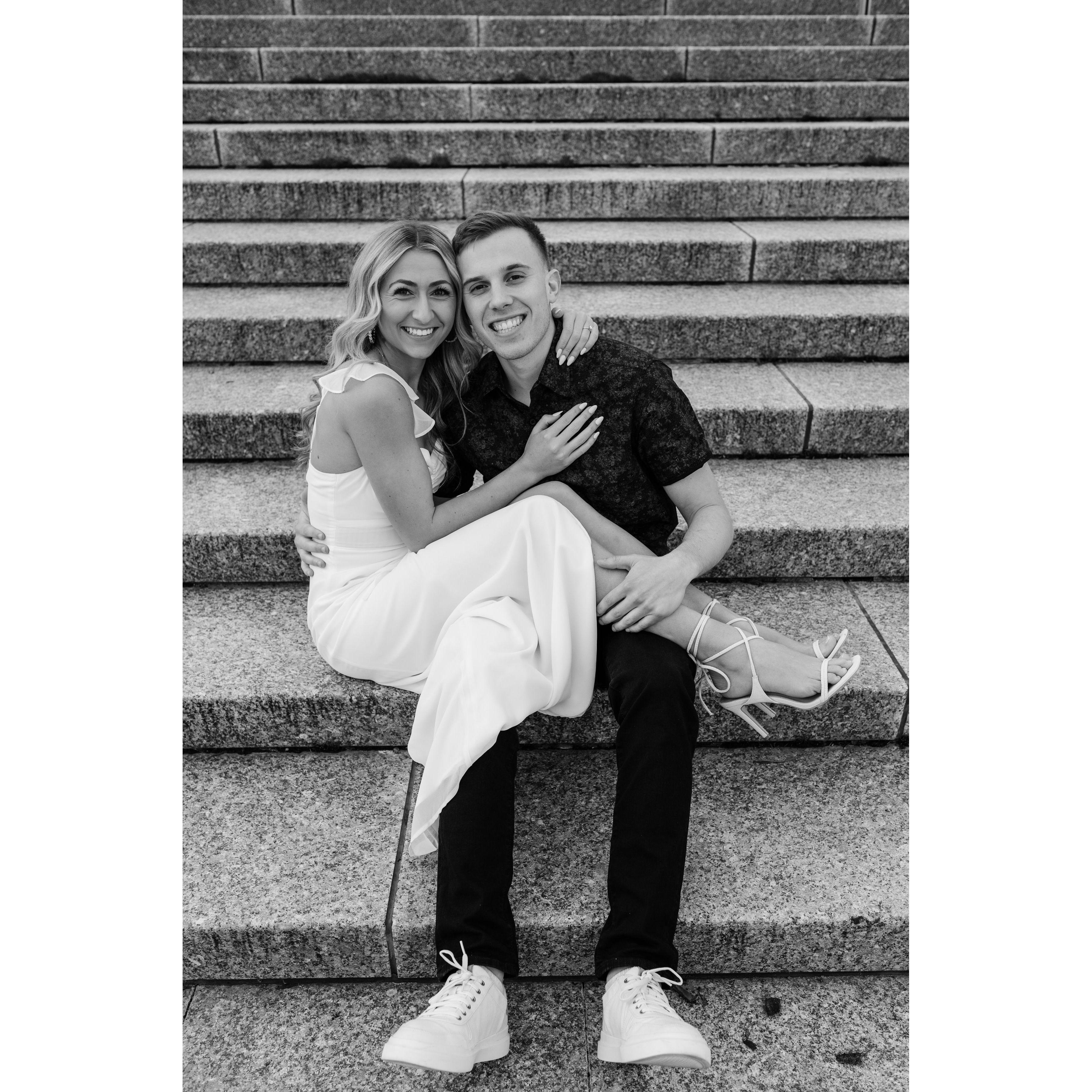 Engagement Photoshoot in downtown cincy