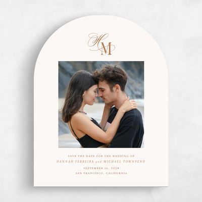 Beige Wedding Save the Date - Jalen Portrait
