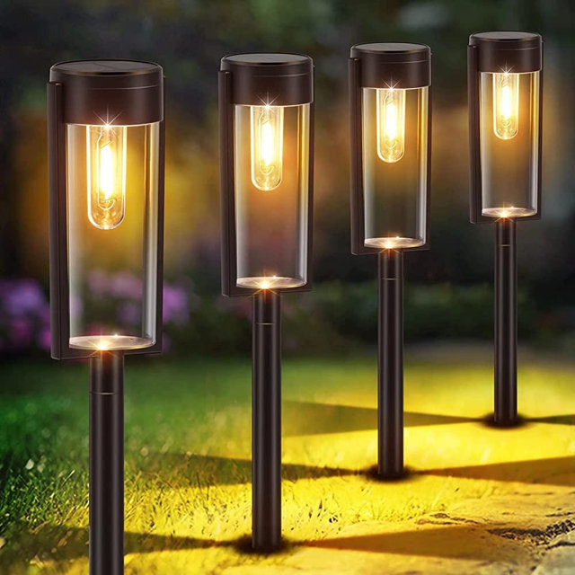 Solar Pathway Lights Outdoor 6 Pack, BUCASA Upgraded Super Bright Up to 12 Hrs Long Lasting Solar Outdoor Lights, IP65 Waterproof Auto ON/Off Landscape Path Lights for Walkway Driveway Patio Yard