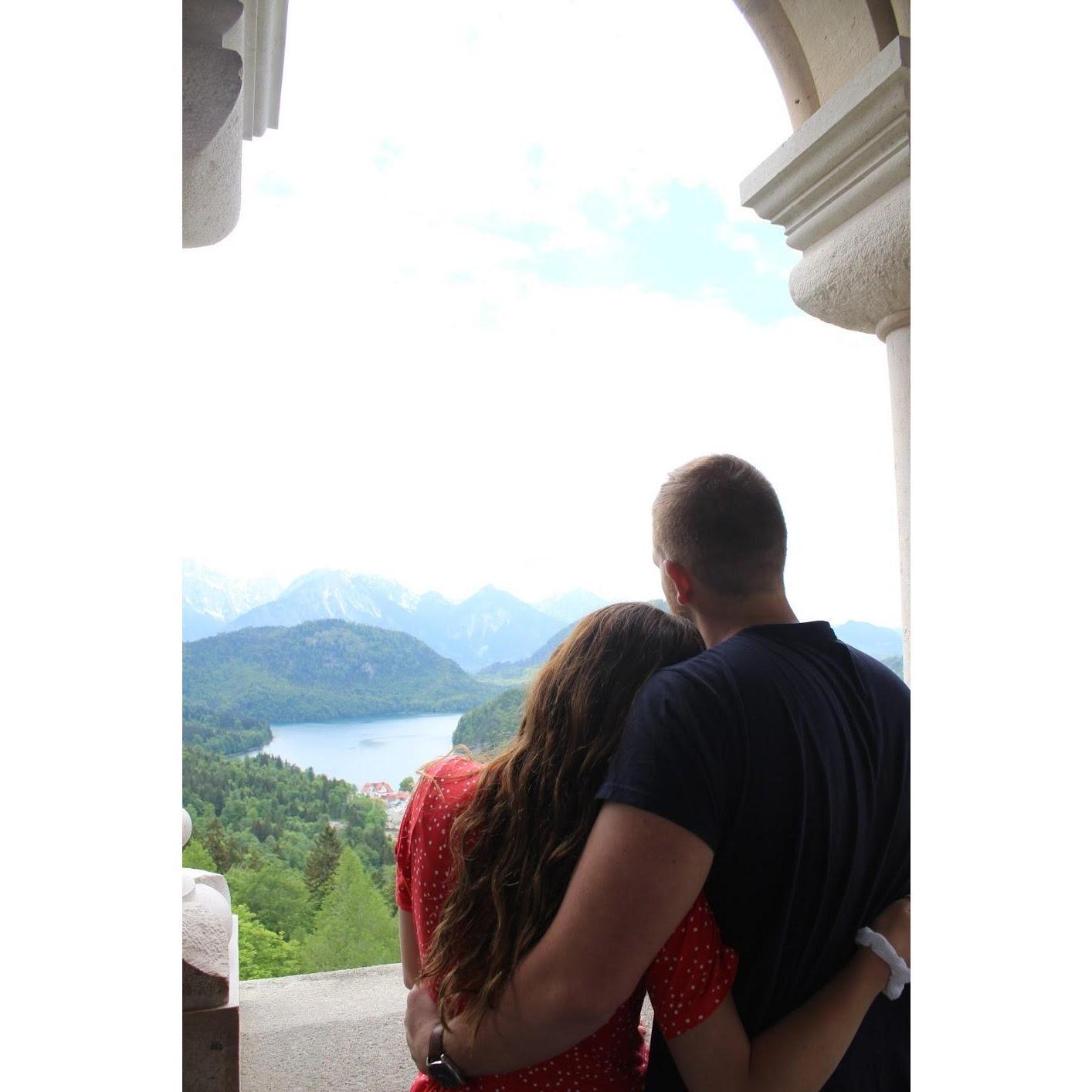 The view from Neuschwanstein Castle in the Bavaria 
 region of Germany
