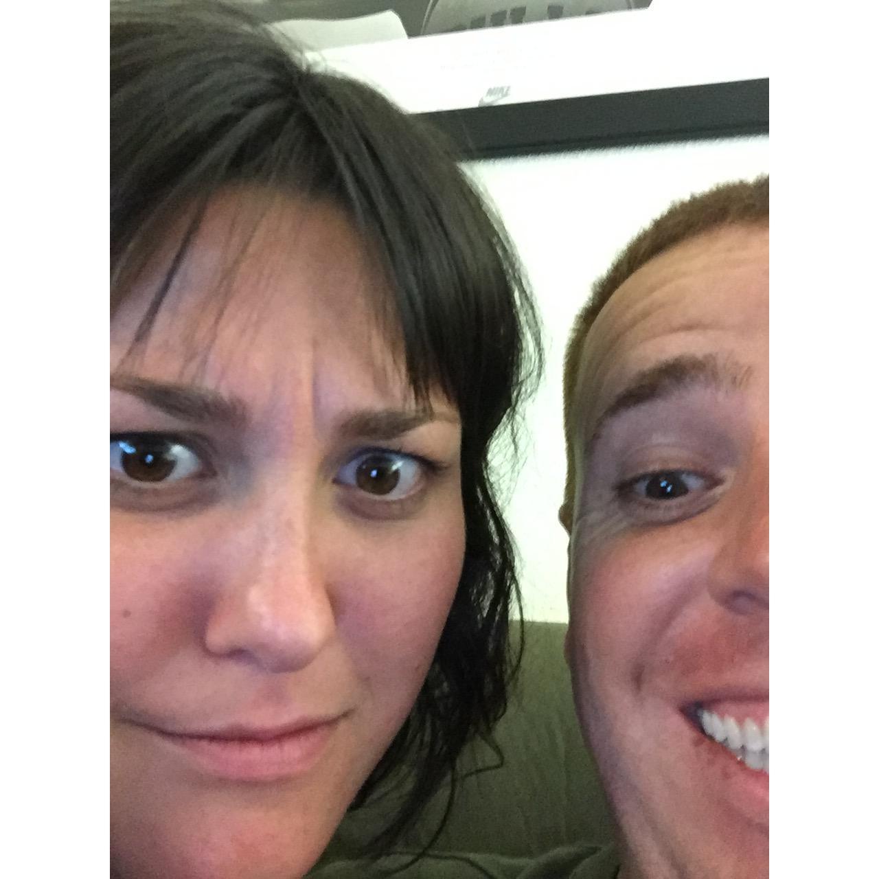 Our first picture together...practice makes perfect!