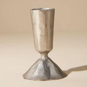 Elizabeth Mini Metal Taper Candle Holder | Silver