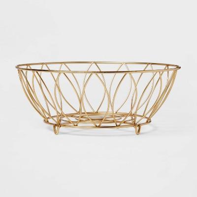 Iron Wire Fruit Basket Gold - Threshold™