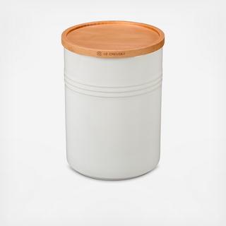 Small Canister with Wood Lid