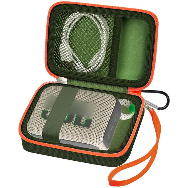Carrying Case Compatible with JBL Go 4 - Portable Bluetooth Speaker Box Pro Sound, Also for Go 3/Go3 Eco/Go2 Waterproof Mini Wireless Speakers - Case Only (Green)