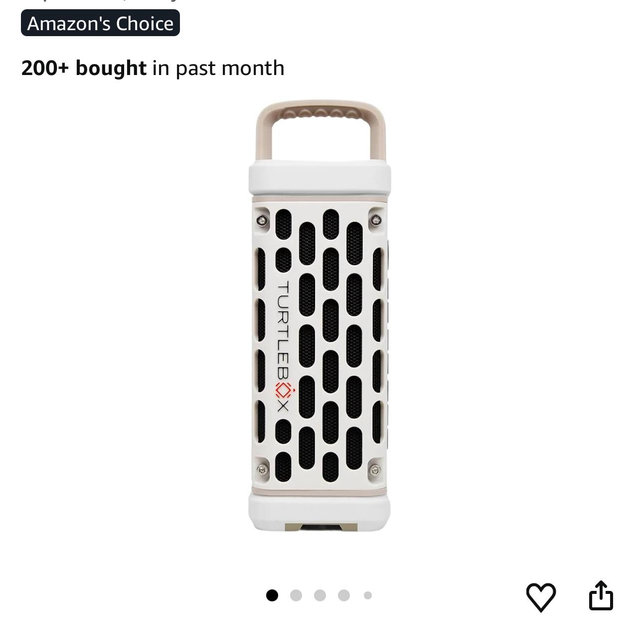 Turtlebox Ranger: Loud! Outdoor Portable Bluetooth 5.4 Speaker | Rugged, Waterproof, Ultra-Portable | Plays to 105db, Deep Bass, Shockproof, Unlimited Pairing for Full Stereo Experience, Ivory