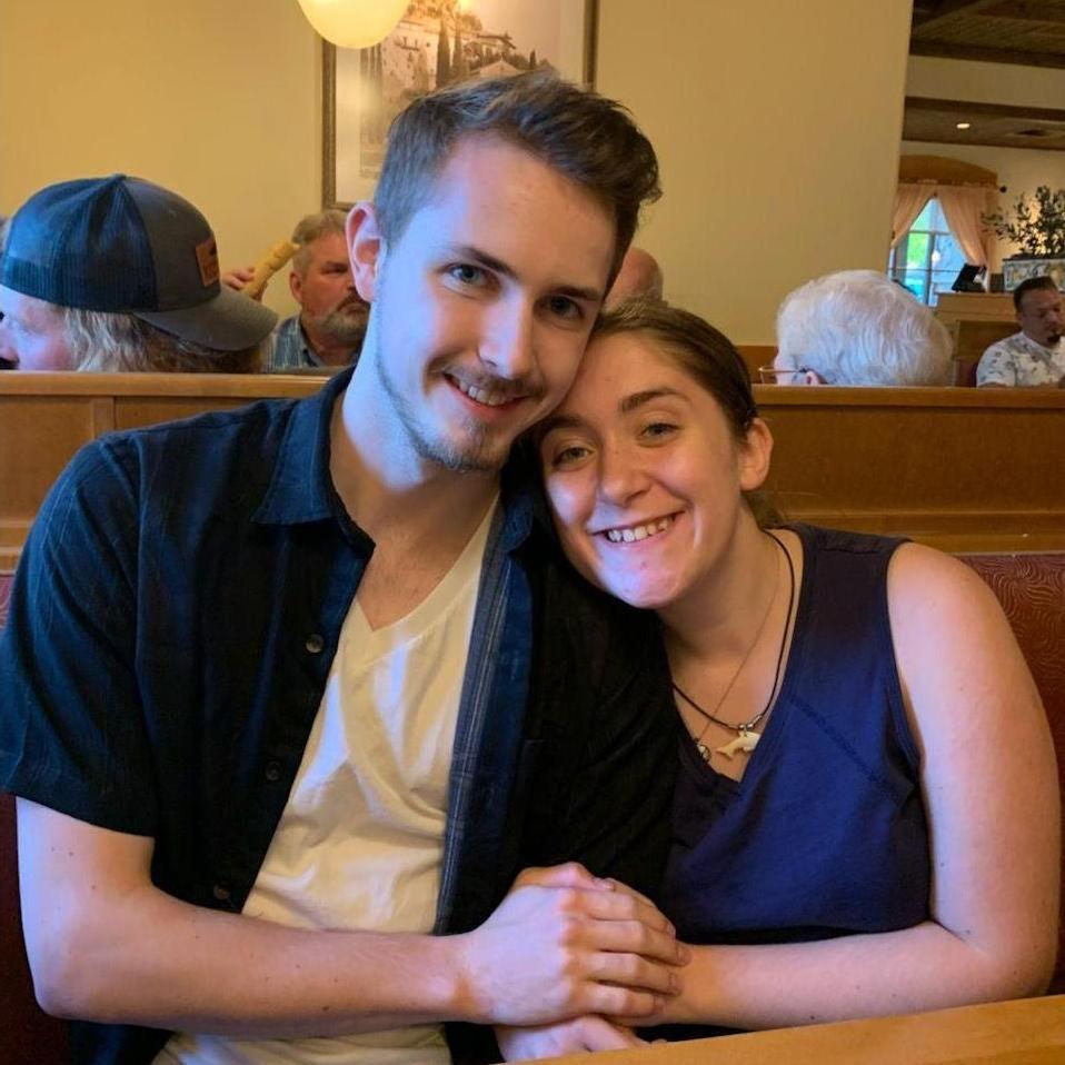 This picture was taken by Blake's mom, Anita while we were at dinner with Blake's parents.