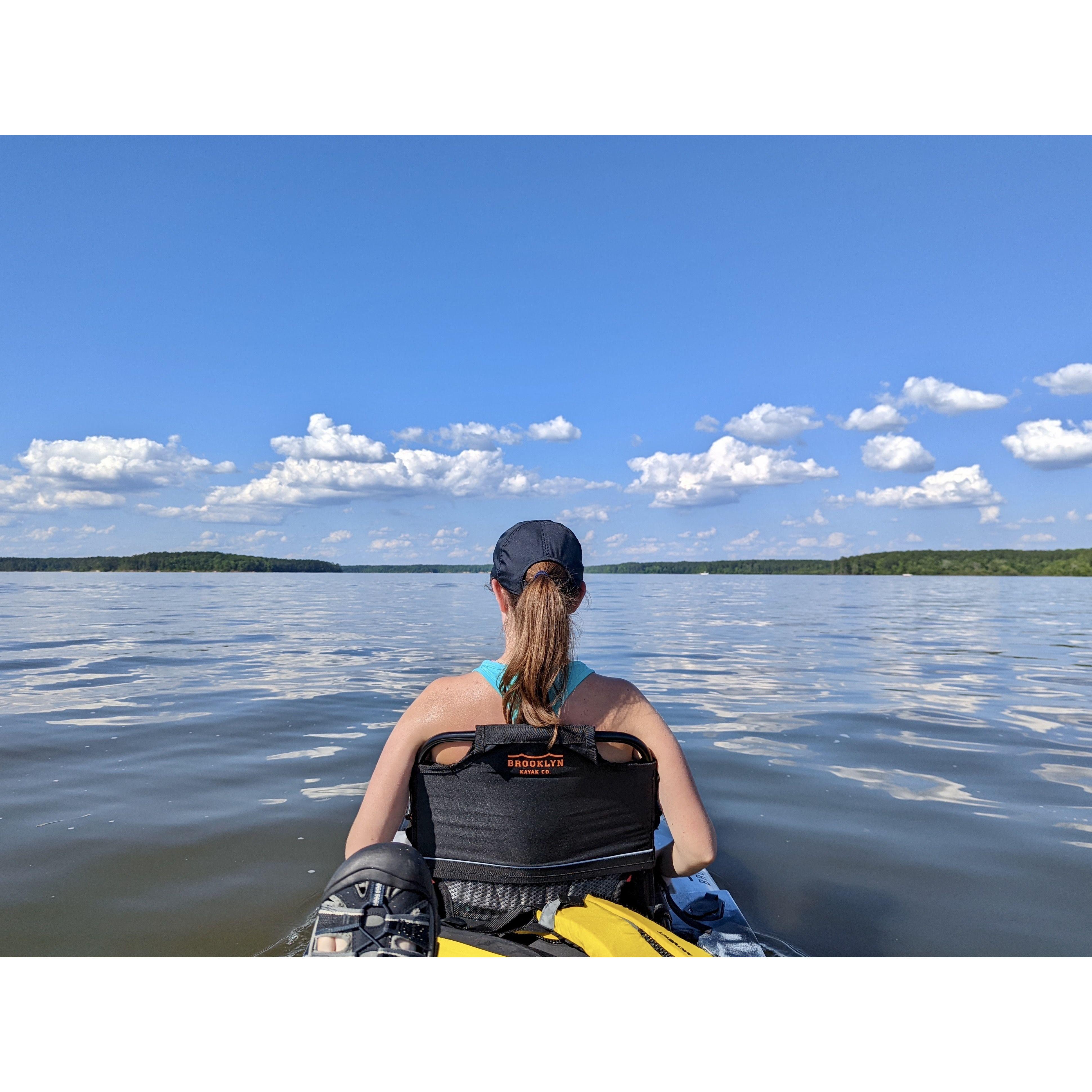 Kayaking on Jordan Lake - May 2022