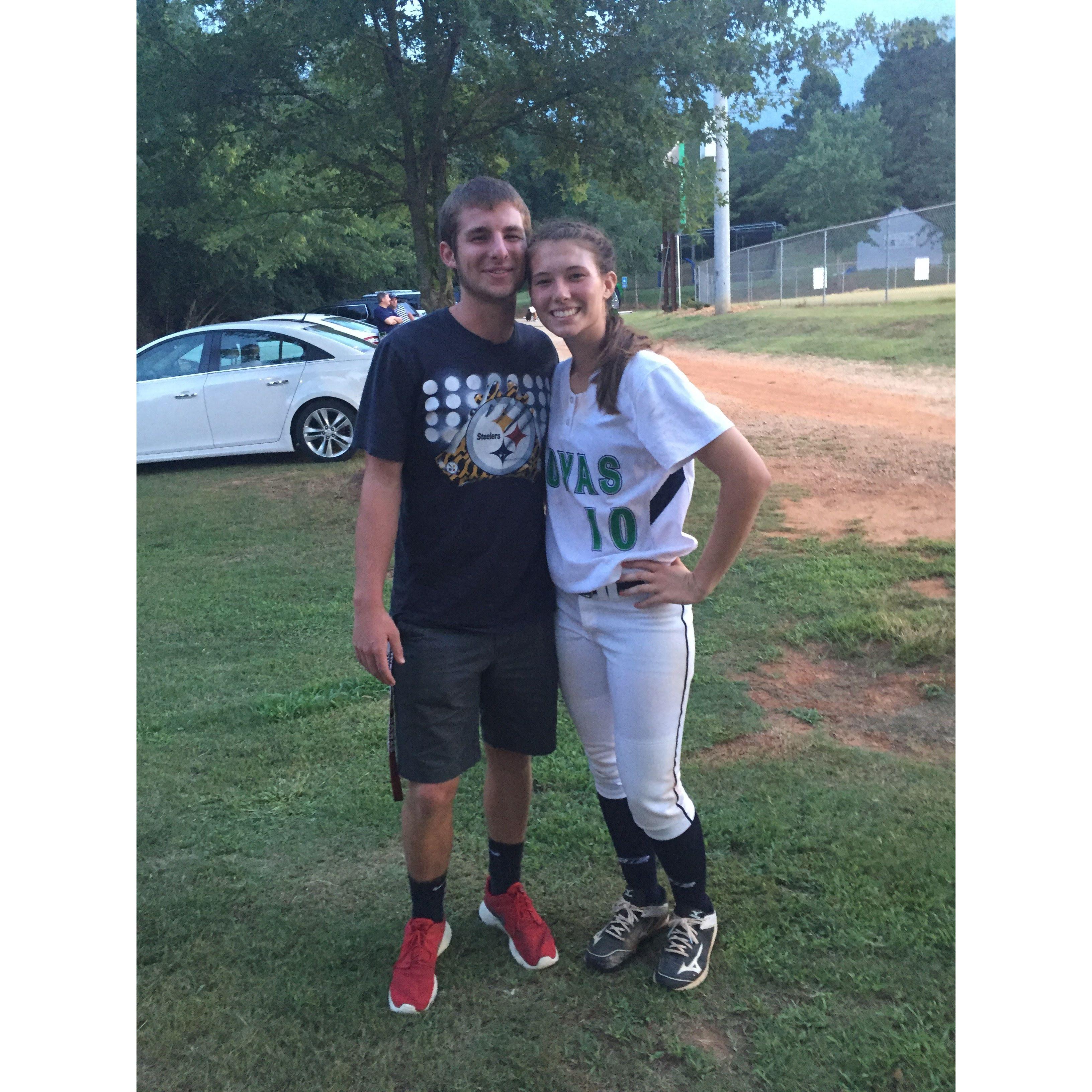 Skyler's 1st softball game