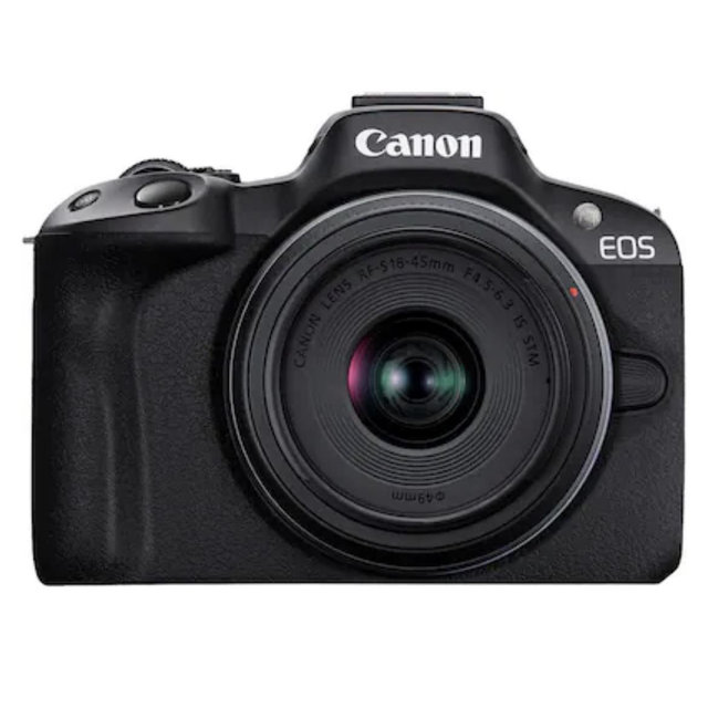 Canon - EOS R50 4K Video Mirrorless Camera with RF-S18-45mm f/4.5-6.3 IS STM Lens - Black