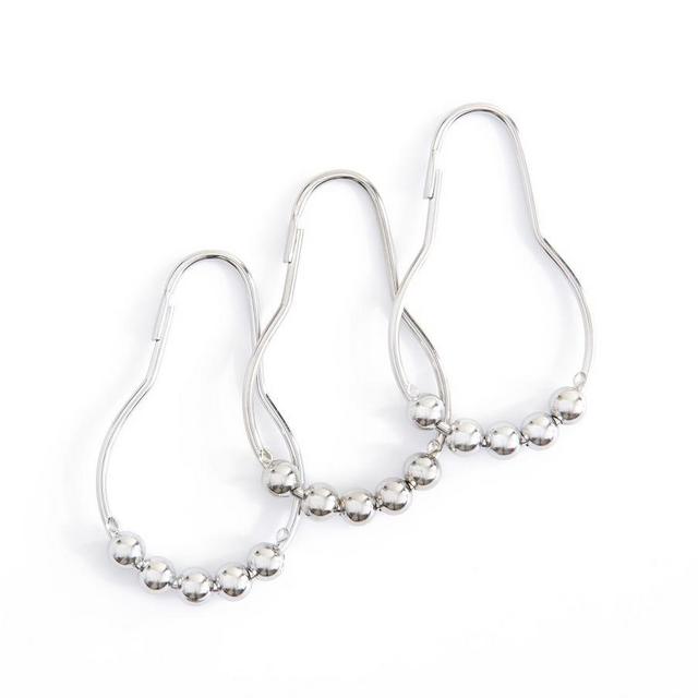 Chrome Shower Rings, Set of 12