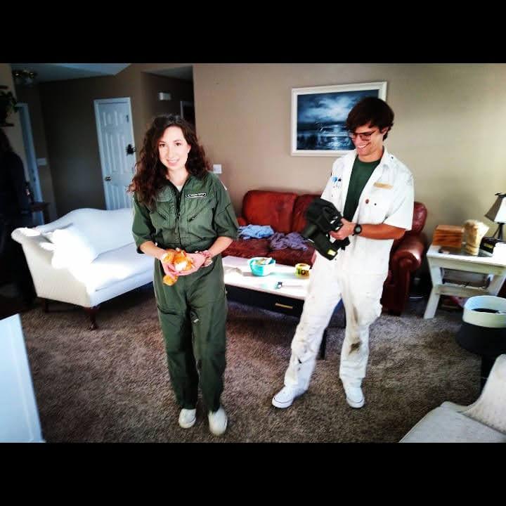 Caeley is Ellen Ripley and Nick is Dallas (and of course we couldn't forget Jones the cat!)