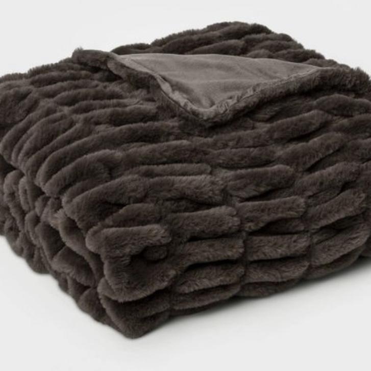 60" x 86" Faux Fur Oversized Throw Blanket - Threshold Signature™