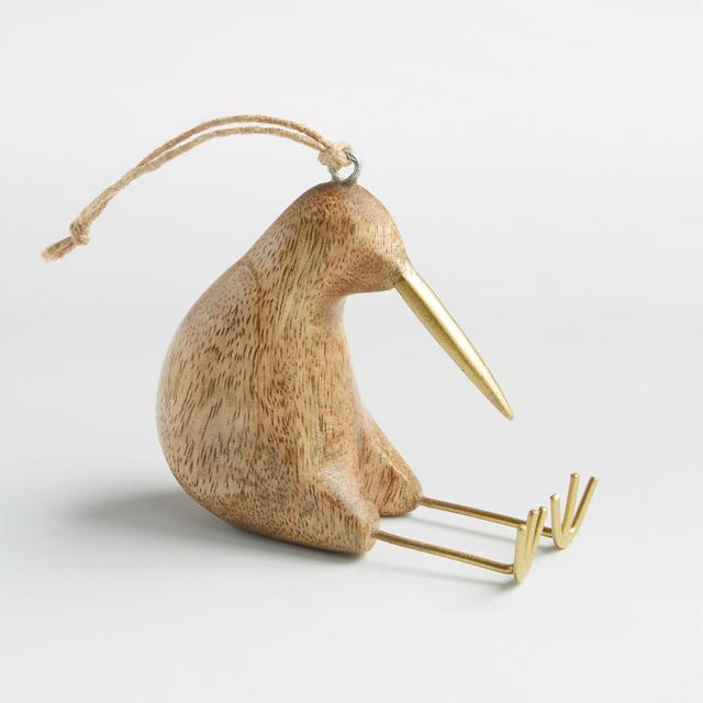 Wood Kiwi Bird Ornament
