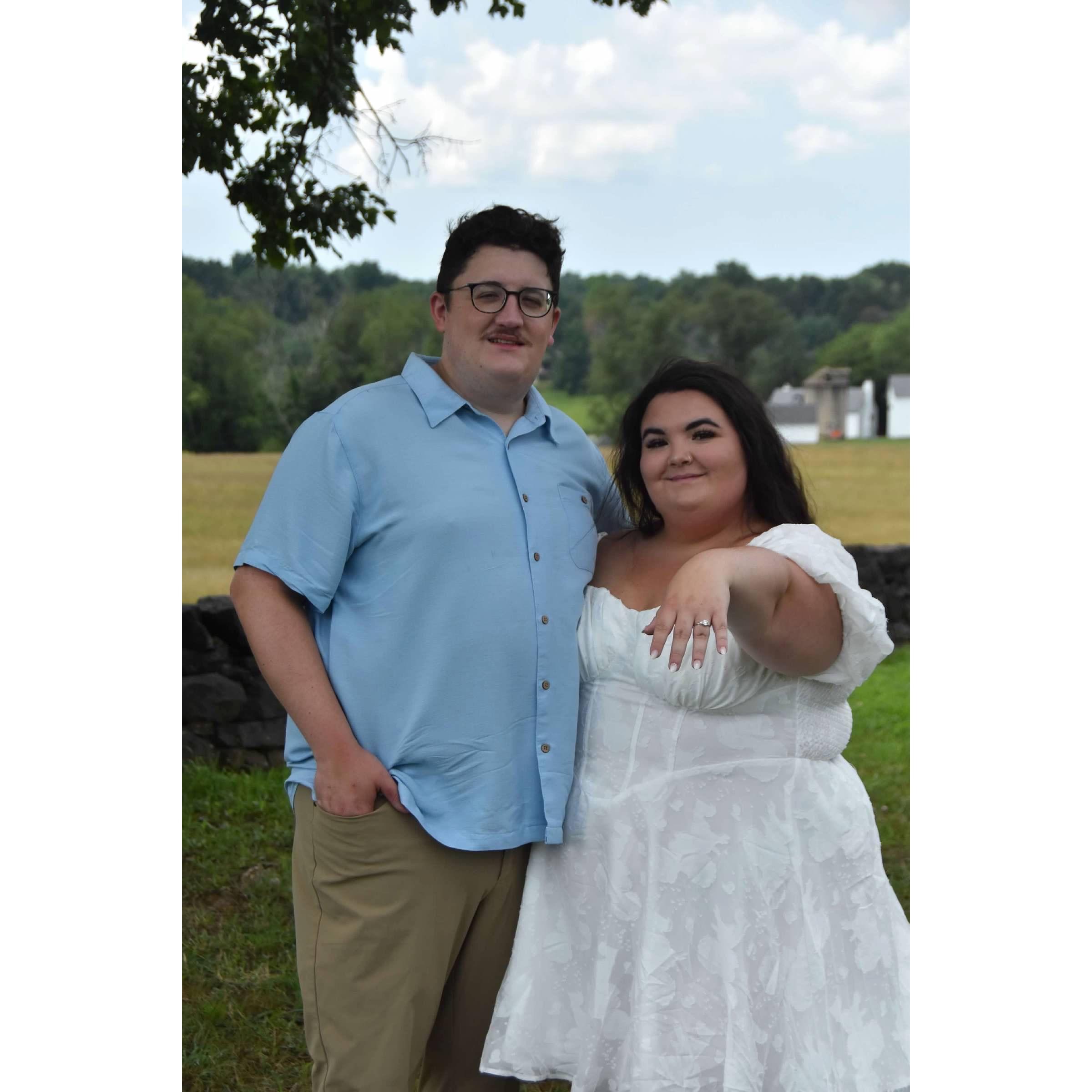 Engagement photos in the same place we had our first date 3 years prior!