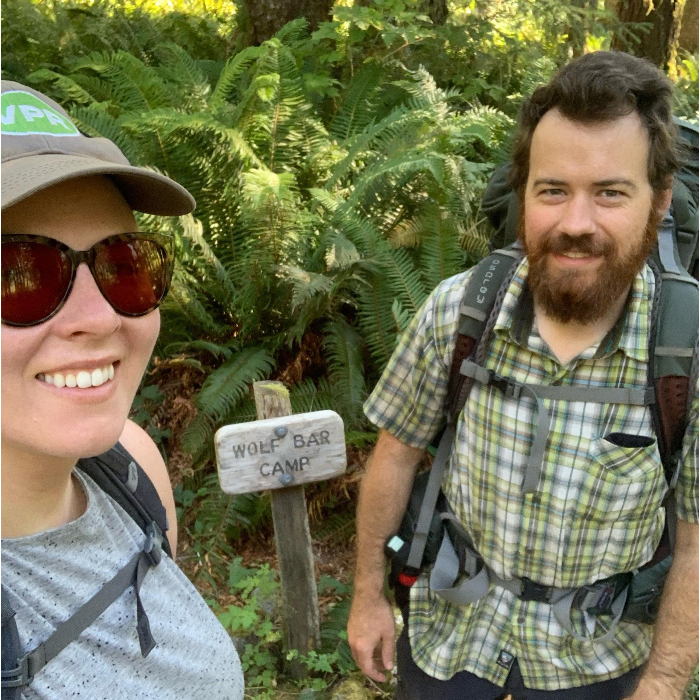 Rachel convinced Brian to move from Vermont to Washington, and Brian convinces Rachel to actually spend time outside in Washington. Rachelʻs first wilderness backpacking trip, 2020.