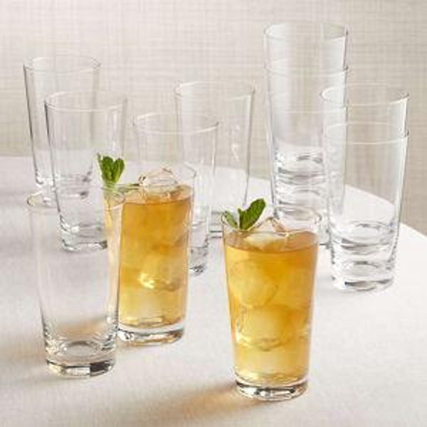 Crate & Barrel | Biggs Highball Glasses (Set of 12)
