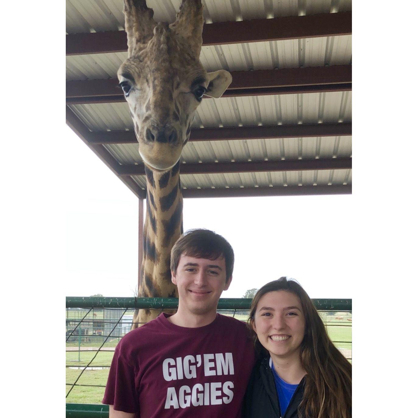 One of our first dates at Aggieland Safari, 2018