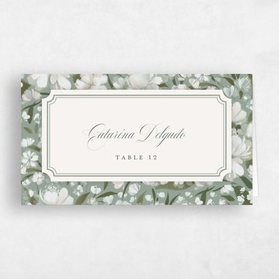 Sage, Green Wedding Place Card - Annika