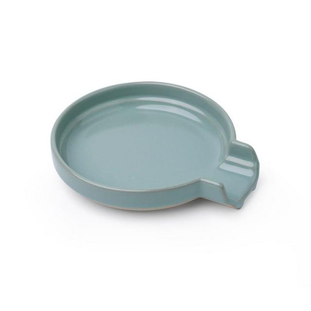 Giroflier Oscar Ceramic Spoon Rest for Stove Top, Large Spoon Holder, Spoon Rest for Kitchen Counter, Coffee Spoon Rest, Heat-Resistant Cooking Utensil Rest, Kitchen Decor (Sage)